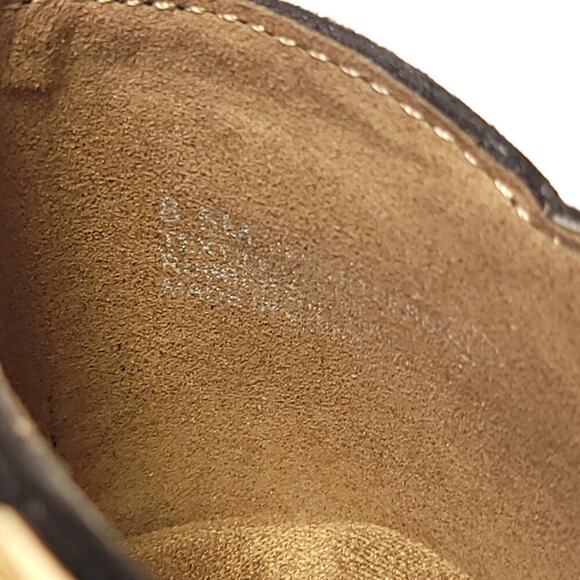 Aerosoles Black Heels Size 8.5 Effortless Shooties Gold Buckle - Picture 14 of 16